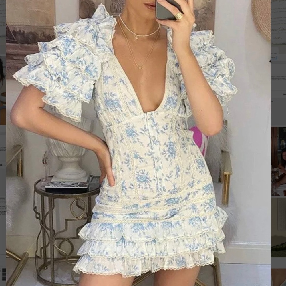 Jessica Bara Blue Dress